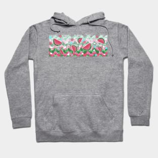 Watermelon Chevron Floral Pattern Hoodie